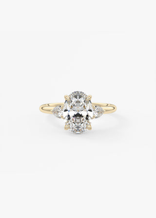 Oval Solitaire With Raised Basket Gallery Lab Grown Diamond Engagement Ring