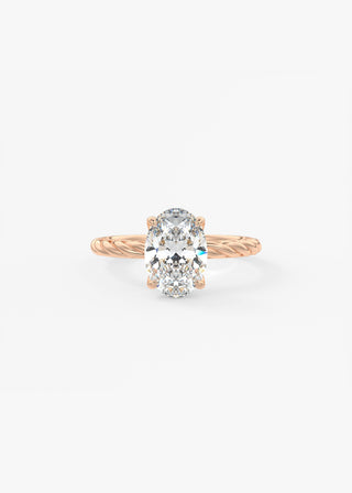 Oval Solitaire With Raised Basket Gallery Lab Grown Diamond Engagement Ring