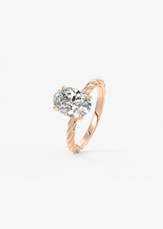 Oval Solitaire With Raised Basket Gallery Lab Grown Diamond Engagement Ring