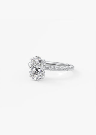 Oval Solitaire With Raised Basket Gallery Lab Grown Diamond Engagement Ring