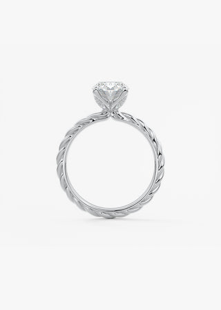 Oval Solitaire With Raised Basket Gallery Lab Grown Diamond Engagement Ring