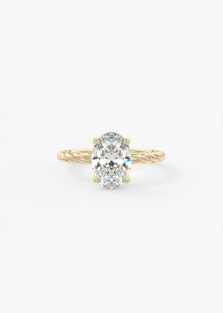 Oval Solitaire With Raised Basket Gallery Lab Grown Diamond Engagement Ring