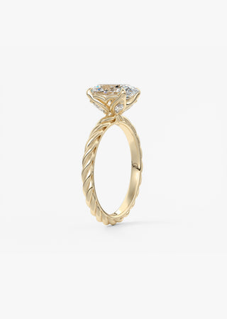Oval Solitaire With Raised Basket Gallery Lab Grown Diamond Engagement Ring