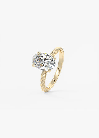 Oval Solitaire With Raised Basket Gallery Lab Grown Diamond Engagement Ring