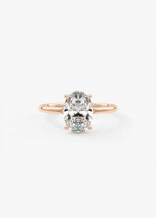 Oval Solitaire With Raised Basket Gallery Lab Grown Diamond Engagement Ring
