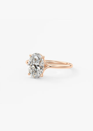 Oval Solitaire With Raised Basket Gallery Lab Grown Diamond Engagement Ring