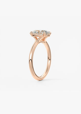 Oval Solitaire With Raised Basket Gallery Lab Grown Diamond Engagement Ring