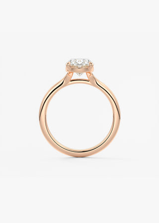 Oval Solitaire With Raised Basket Gallery Lab Grown Diamond Engagement Ring
