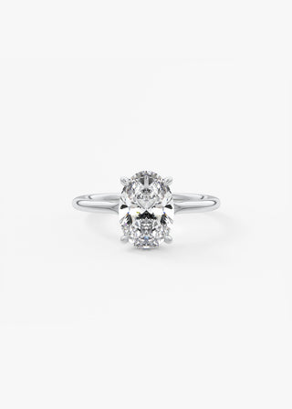 Oval Solitaire With Raised Basket Gallery Lab Grown Diamond Engagement Ring