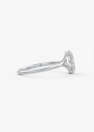 Oval Solitaire With Raised Basket Gallery Lab Grown Diamond Engagement Ring