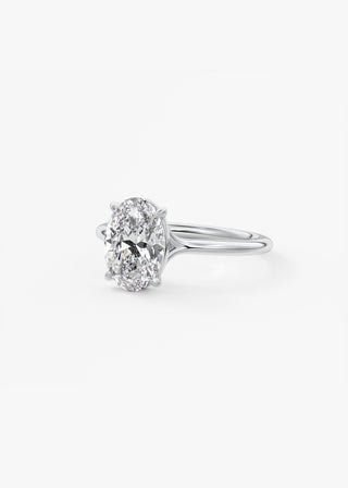 Oval Solitaire With Raised Basket Gallery Lab Grown Diamond Engagement Ring
