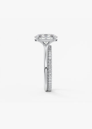 Oval Solitaire With Raised Basket Gallery Lab Grown Diamond Engagement Ring