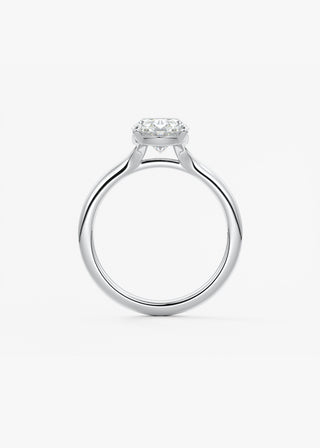 Oval Solitaire With Raised Basket Gallery Lab Grown Diamond Engagement Ring