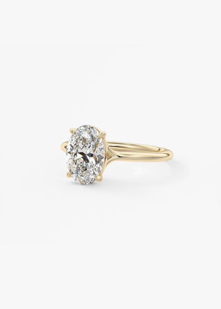 Oval Solitaire With Raised Basket Gallery Lab Grown Diamond Engagement Ring