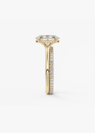 Oval Solitaire With Raised Basket Gallery Lab Grown Diamond Engagement Ring