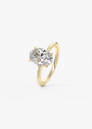 Oval Solitaire With Raised Basket Gallery Lab Grown Diamond Engagement Ring