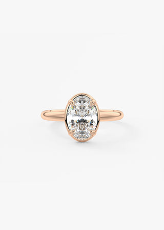Oval Solitaire With Raised Basket Gallery Lab Grown Diamond Engagement Ring
