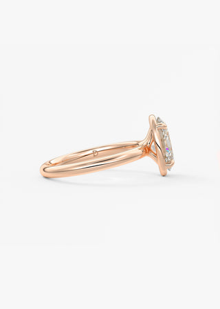 Oval Solitaire With Raised Basket Gallery Lab Grown Diamond Engagement Ring