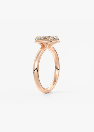 Oval Solitaire With Raised Basket Gallery Lab Grown Diamond Engagement Ring