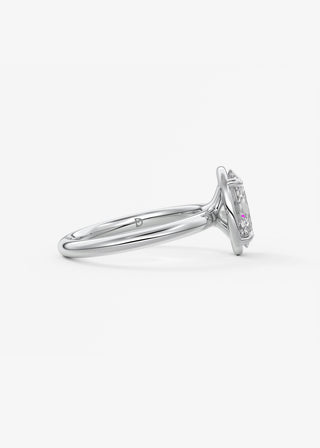 Oval Solitaire With Raised Basket Gallery Lab Grown Diamond Engagement Ring