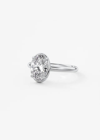 Oval Solitaire With Raised Basket Gallery Lab Grown Diamond Engagement Ring