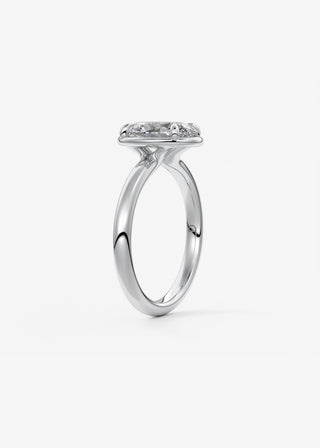 Oval Solitaire With Raised Basket Gallery Lab Grown Diamond Engagement Ring
