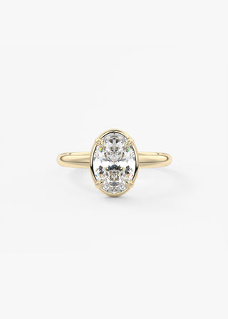 Oval Solitaire With Raised Basket Gallery Lab Grown Diamond Engagement Ring