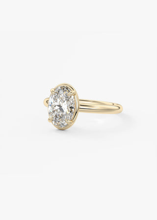 Oval Solitaire With Raised Basket Gallery Lab Grown Diamond Engagement Ring
