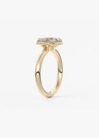 Oval Solitaire With Raised Basket Gallery Lab Grown Diamond Engagement Ring