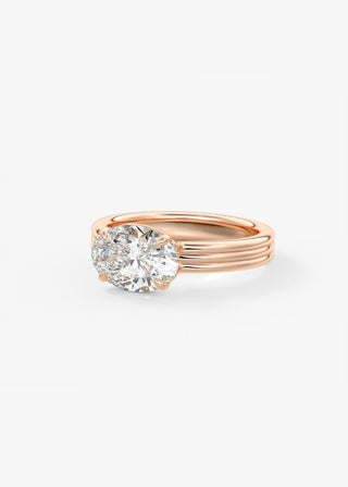 Oval Solitaire With Raised Basket Gallery Lab Grown Diamond Engagement Ring