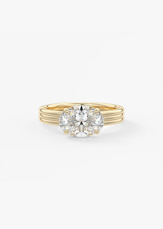 Oval Solitaire With Raised Basket Gallery Lab Grown Diamond Engagement Ring
