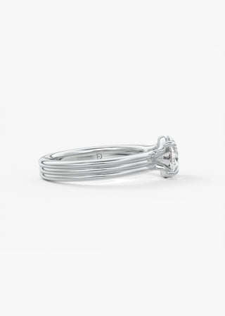 Oval Solitaire With Raised Basket Gallery Lab Grown Diamond Engagement Ring