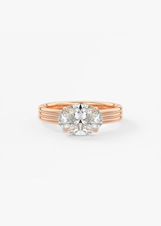 Oval Solitaire With Raised Basket Gallery Lab Grown Diamond Engagement Ring