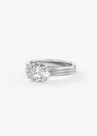 Oval Solitaire With Raised Basket Gallery Lab Grown Diamond Engagement Ring