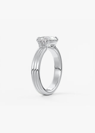 Oval Solitaire With Raised Basket Gallery Lab Grown Diamond Engagement Ring
