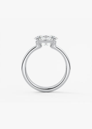 Oval Solitaire With Raised Basket Gallery Lab Grown Diamond Engagement Ring