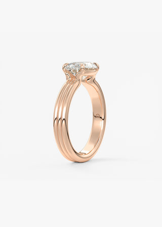 Oval Solitaire With Raised Basket Gallery Lab Grown Diamond Engagement Ring