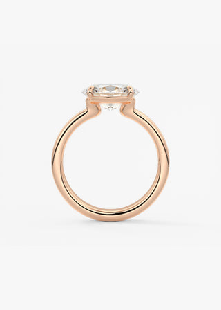 Oval Solitaire With Raised Basket Gallery Lab Grown Diamond Engagement Ring
