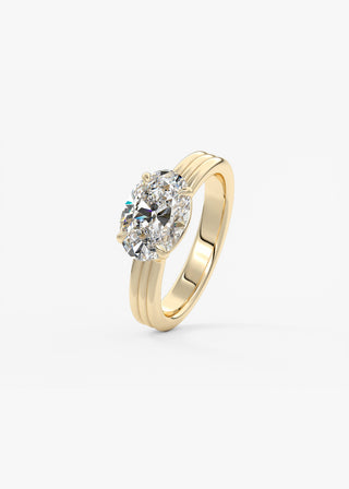 Oval Solitaire With Raised Basket Gallery Lab Grown Diamond Engagement Ring
