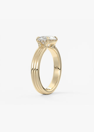 Oval Solitaire With Raised Basket Gallery Lab Grown Diamond Engagement Ring