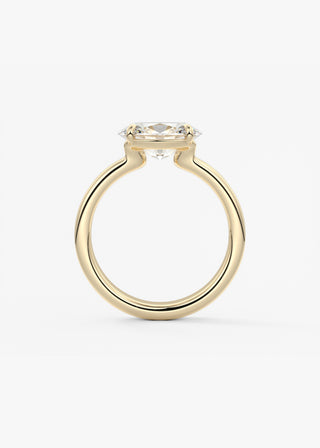 Oval Solitaire With Raised Basket Gallery Lab Grown Diamond Engagement Ring