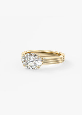 Oval Solitaire With Raised Basket Gallery Lab Grown Diamond Engagement Ring
