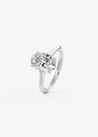 Oval Solitaire With Raised Basket Gallery Lab Grown Diamond Engagement Ring