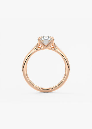 Oval Solitaire With Raised Basket Gallery Lab Grown Diamond Engagement Ring
