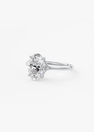 Oval Solitaire With Raised Basket Gallery Lab Grown Diamond Engagement Ring