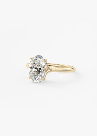 Oval Solitaire With Raised Basket Gallery Lab Grown Diamond Engagement Ring