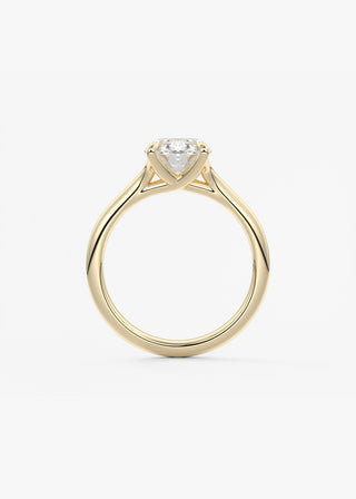 Oval Solitaire With Raised Basket Gallery Lab Grown Diamond Engagement Ring