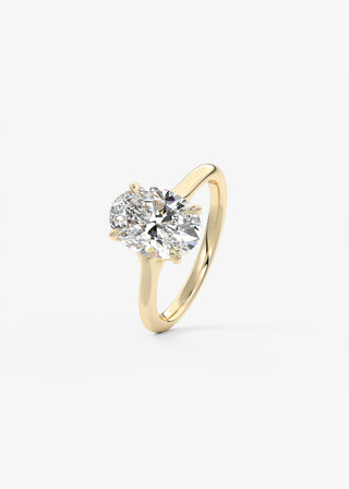 Oval Solitaire With Raised Basket Gallery Lab Grown Diamond Engagement Ring
