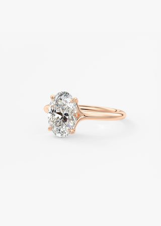 Oval Solitaire With Raised Basket Gallery Lab Grown Diamond Engagement Ring