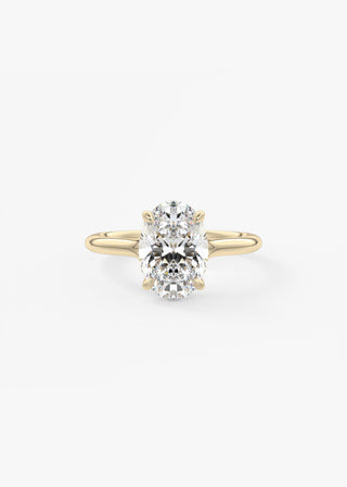 Oval Solitaire With Raised Basket Gallery Lab Grown Diamond Engagement Ring